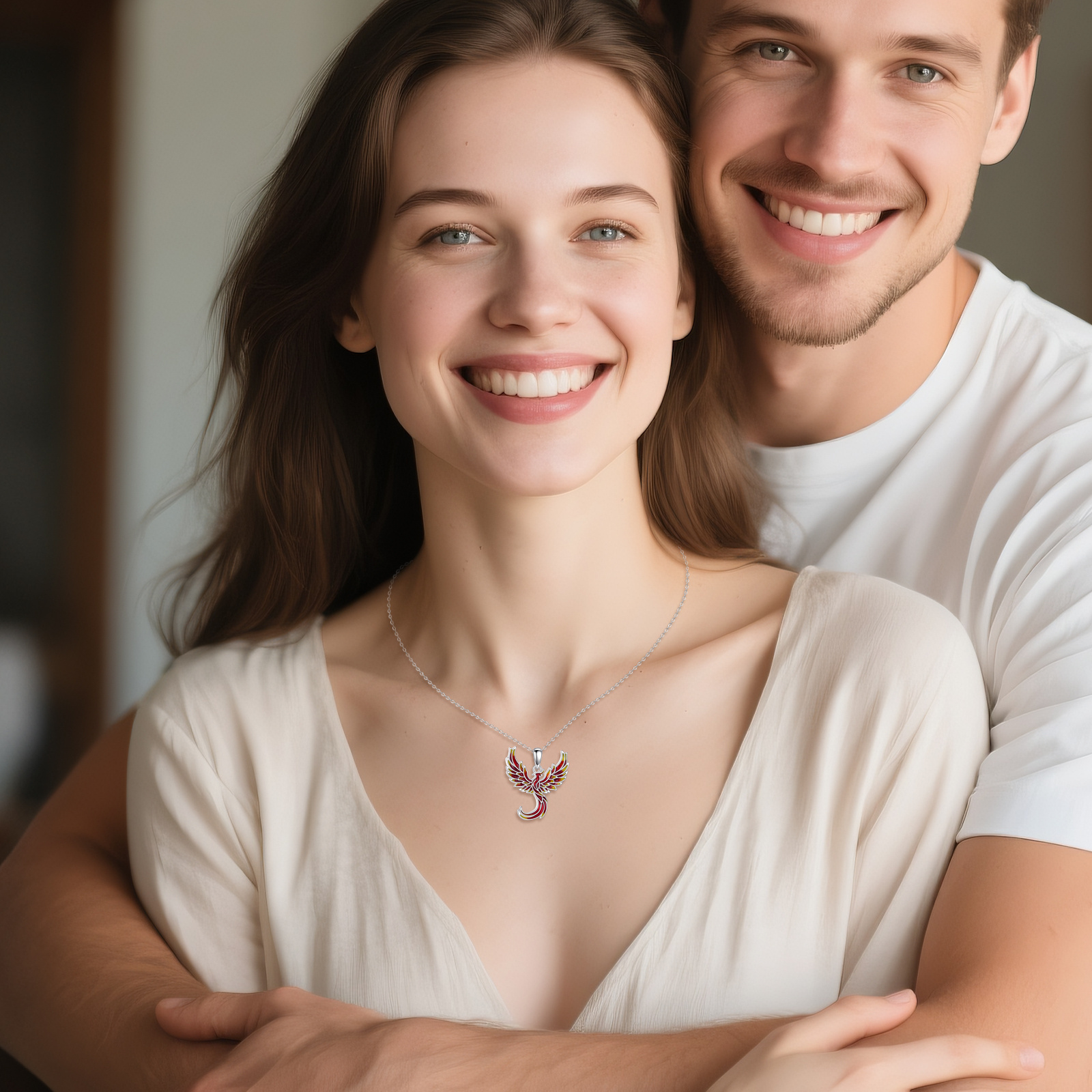 Women's 925 Sterling Silver Phoenix Necklace, Unisex Gift